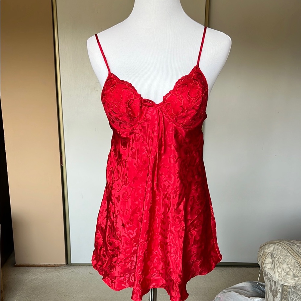 Elegant Red Chemise. Size XS
